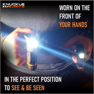 Knuckle Lights Advanced - Rechargeable LED Light for Running & Jogging, Dog Walking & Hiking - 