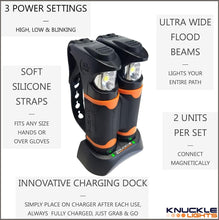 Load image into Gallery viewer, Knuckle Lights Advanced - Rechargeable LED Light for Running &amp; Jogging, Dog Walking &amp; Hiking - 
