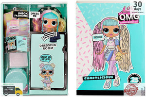 L.O.L. Surprise! O.M.G. Candylicious Family Bundle with OMG Doll 2 Tots Pet - 
