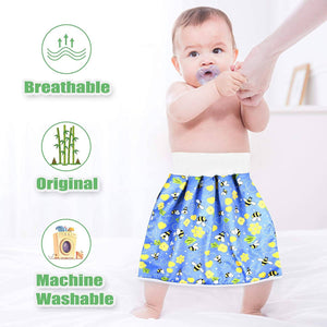 Langsprit 2 Pack Baby Diaper Skirt for Potty Training/Baby Leak-Free Bed Pad - Washable Mattress Pad - Reusable Under Pads - 