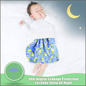 Langsprit 2 Pack Baby Diaper Skirt for Potty Training/Baby Leak-Free Bed Pad - Washable Mattress Pad - Reusable Under Pads - 