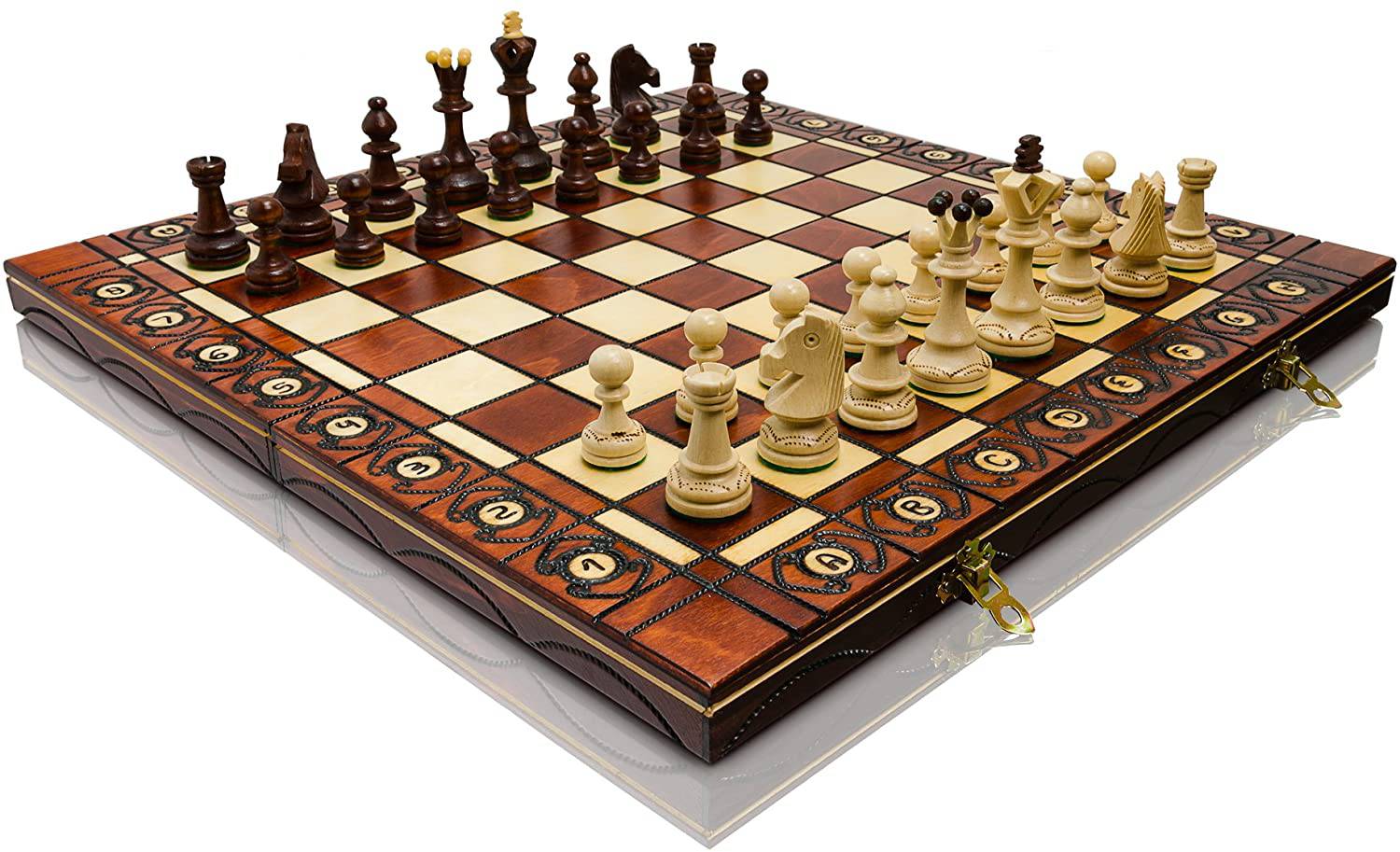  GSE Professional Tournament Chess Board Only, Sapele & Maple  Inlaid Chessboard - Chess Rules, Chess Board for Beginners, Kids, Adults  (Extra Large 21.25 x 21.25/ Square:2.25 Brown) : Toys & Games