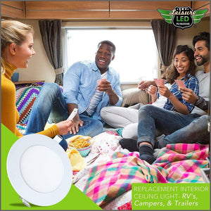 LeisureLED 5 Pack RV Boat Recessed Ceiling Light - 