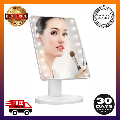 Lighted Vanity Makeup Mirror 16 Led Lights 180 Degree Free Rotation Touch Screen - 