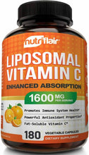 Load image into Gallery viewer, Liposomal Vitamin C 1600mg 180T Absorption Fat Soluble  NutriFlair USA IMPORT - 
