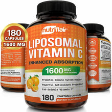 Load image into Gallery viewer, Liposomal Vitamin C 1600mg 180T Absorption Fat Soluble  NutriFlair USA IMPORT - 
