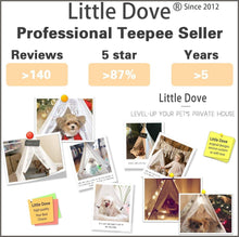 Load image into Gallery viewer, little dove Pet Teepee Dog(Puppy) &amp; Cat Bed - Portable Pet Tents - 
