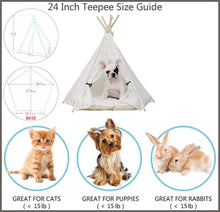 Load image into Gallery viewer, little dove Pet Teepee Dog(Puppy) &amp; Cat Bed - Portable Pet Tents - 
