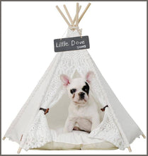 Load image into Gallery viewer, little dove Pet Teepee Dog(Puppy) &amp; Cat Bed - Portable Pet Tents - 
