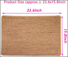 Load image into Gallery viewer, Liyahog Cat Scratcher Mat, Natural Sisal Scratching Pad, Anti-Slip Cat Scratch Rug - 
