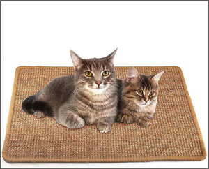 Liyahog Cat Scratcher Mat, Natural Sisal Scratching Pad, Anti-Slip Cat Scratch Rug - 