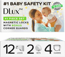 Load image into Gallery viewer, Locks Child Safety 41-Piece Kit with New Upgraded Adhesive [12 Magnet Locks 2 Ke - 
