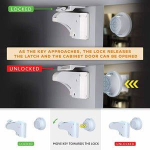Locks Child Safety 41-Piece Kit with New Upgraded Adhesive [12 Magnet Locks 2 Ke - 