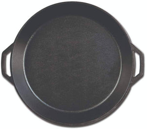 Lodge L17SK3 17 Inch Cast Iron Skillet with Loop Handles, Black - 