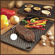 Load image into Gallery viewer, Lodge LDP3 Rectangular Cast Iron Reversible Grill/Griddle, Black - 
