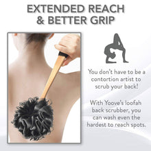 Load image into Gallery viewer, Loofah Back Scrubber with Bamboo Charcoal Loofah Sponge with Long Handle - 
