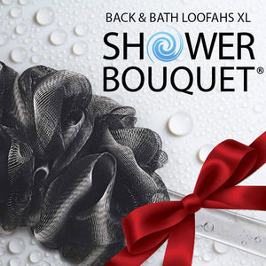 Loofah-Charcoal Back-Scrubber & Bath-Sponges by Shower Bouquet Accessories - 