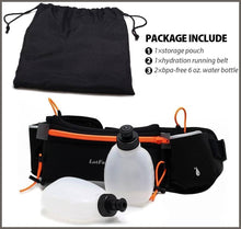 Load image into Gallery viewer, LotFancy Running Hydration Belt Free 2 Water Bottle - 
