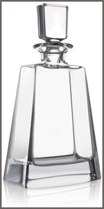 Luna Whiskey Decanter – 23 oz Crystal Modern Decanter – Non-Lead Small Liquor Decanter with Stopper - 