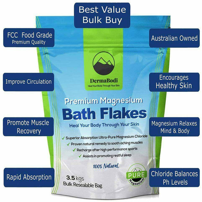 Magnesium Bath Flakes Bath Salts Best Value Bulk 3.5kg unscented - 