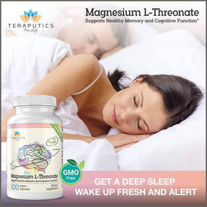 Magnesium L Threonate (Magtein) - 100 Vegan Capsules - 