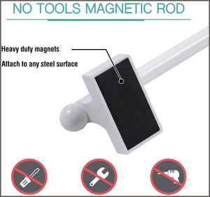 Magnetic Curtain Rods, Multi-Use Adjustable Magnetic Window Curtain Rods - 