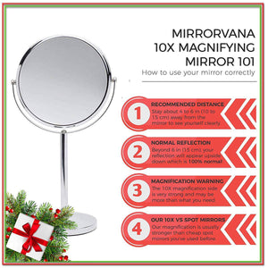 Magnifying Makeup Mirror Double Sided Vanity Tabletop Mirror 7-Inch - 