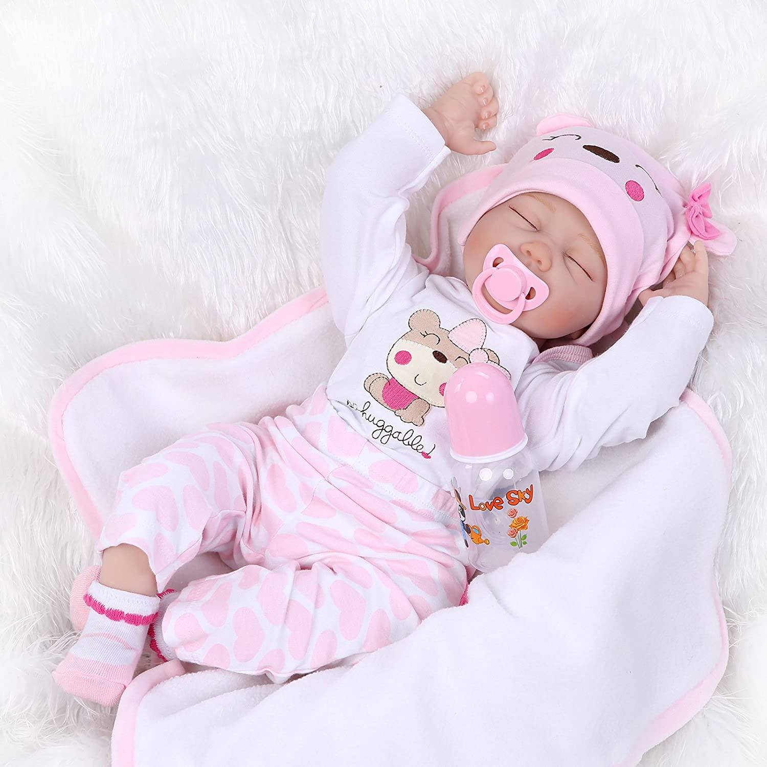 MaiDe Reborn Baby Dolls 22 Cute Realistic Soft Silicone Vinyl