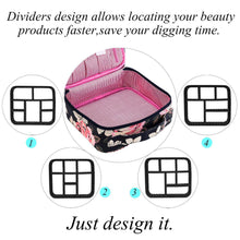 Load image into Gallery viewer, Makeup Bag Travel Cosmetic Bag for Women Nylon Cute Makeup Case Large Dark Blue - 
