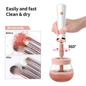 Makeup Brush Cleaner Dryer, Makeup Brush Cleaner Machine With 8 Rubber