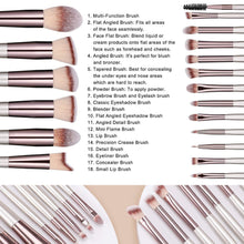 Load image into Gallery viewer, Makeup Brushes Premium Synthetic Foundation Powder Concealers Eye Shadows 18 Pcs - 
