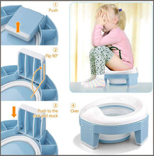 Load image into Gallery viewer, MCGMITT Potty Training Toilet Seat for Toddlers Boys Girls, Portable Baby Toilet Folding Kids Potty Chair Cover with Splash Guard for Travel - 
