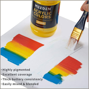 MEEDEN Acrylic Paint Set, 15 Vibrant Colors, 300ML - 