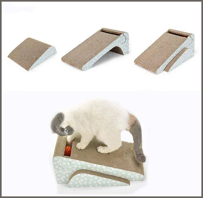 Meleg otthon Cat Scratcher Cardboard,Cat Scratch Pad with Ball Catnip 2-in-1 Strong - 