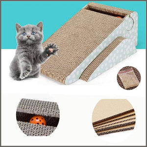 Meleg otthon Cat Scratcher Cardboard,Cat Scratch Pad with Ball Catnip 2-in-1 Strong - 