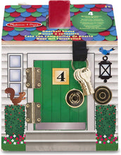Load image into Gallery viewer, Melissa &amp; Doug Take-Along Wooden Doorbell Dollhouse Poseable Dolls - 
