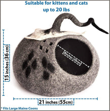 Load image into Gallery viewer, MEOWFIA Premium Felt Cat Bed Cave (Medium) - 
