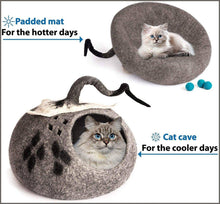 Load image into Gallery viewer, MEOWFIA Premium Felt Cat Bed Cave (Medium) - 
