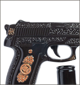 Military Gift_Decanter for Vodka Whiskey Brandy Alcohol Bottle Like Gun Pistol_Warrior's Decanters - 