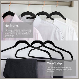 MIZGI Premium Velvet Hangers (Pack of 50) Heavyduty - 