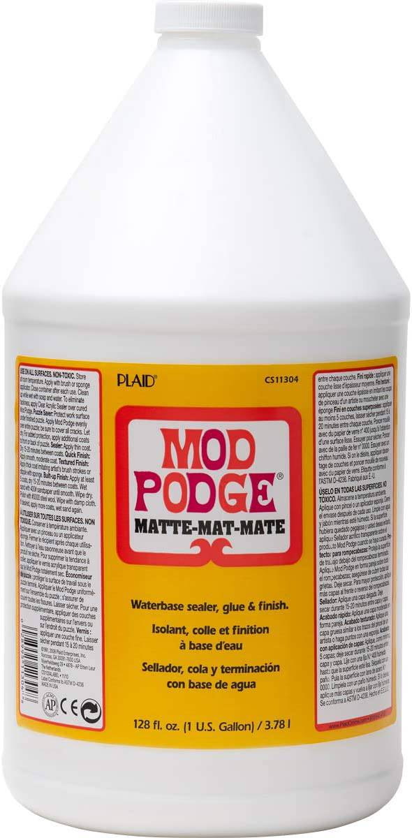 Mod Podge Waterbase Sealer, Glue and Finish (1-Gallon), CS11304 Matte Finish - 