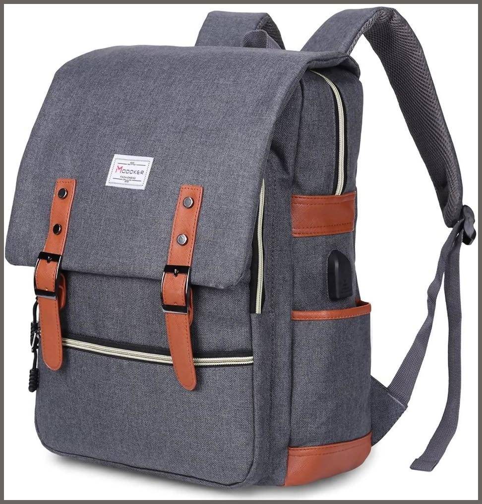 Modoker Vintage Laptop Backpack Babylove supplies