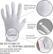 Load image into Gallery viewer, Moisturizing Gloves OverNight Bedtime Cotton Cosmetic Inspection Premium Cloth - 
