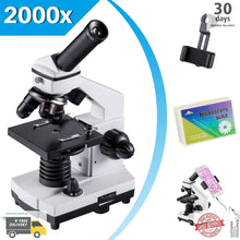 Load image into Gallery viewer, Monocular Microscope for Students and Kids 200-2000x Magnification Powerful - 
