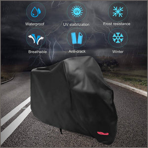 Motorcycle Cover,WDLHQC Waterproof Motorcycle Cover All Weather Outdoor Protection - 