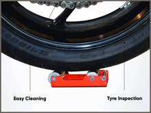 Load image into Gallery viewer, Motorcycle Wheel cleaning stand - Paddock Stand Replacement - 
