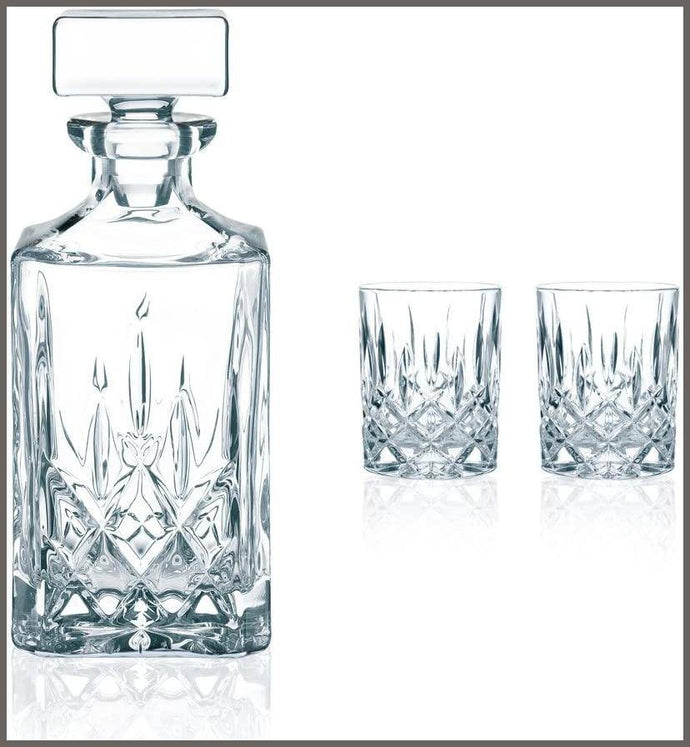 Nachtmann Noblesse Decanter and Whisky Glass, Set of 3 - 