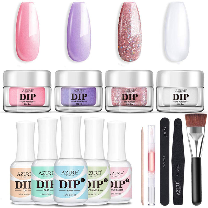 Nail Dipping Powder Starter Kit 4 Colors(1oz.),French Dip Acrylic Nails Powders - 