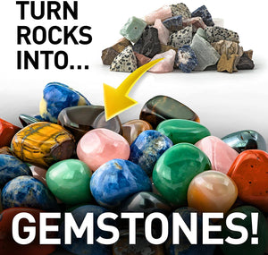 NATIONAL GEOGRAPHIC Hobby Rock Tumbler Kit Rough Gemstones 4 Polishing Grits - 