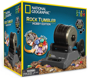NATIONAL GEOGRAPHIC Hobby Rock Tumbler Kit Rough Gemstones 4 Polishing Grits - 